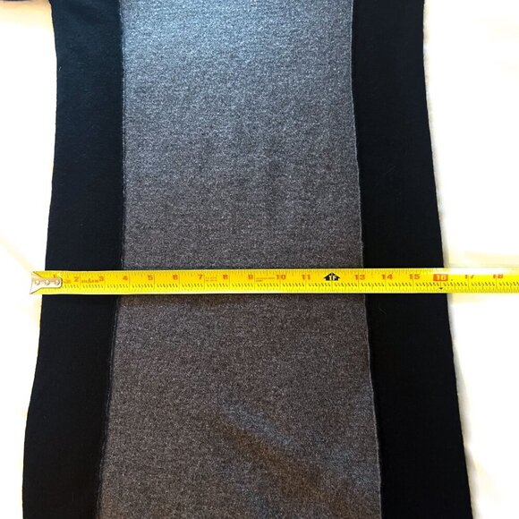 360 SWEATER- WOOL CASHMERE DRESS IN BLACK/GRAY - Picture 9 of 11